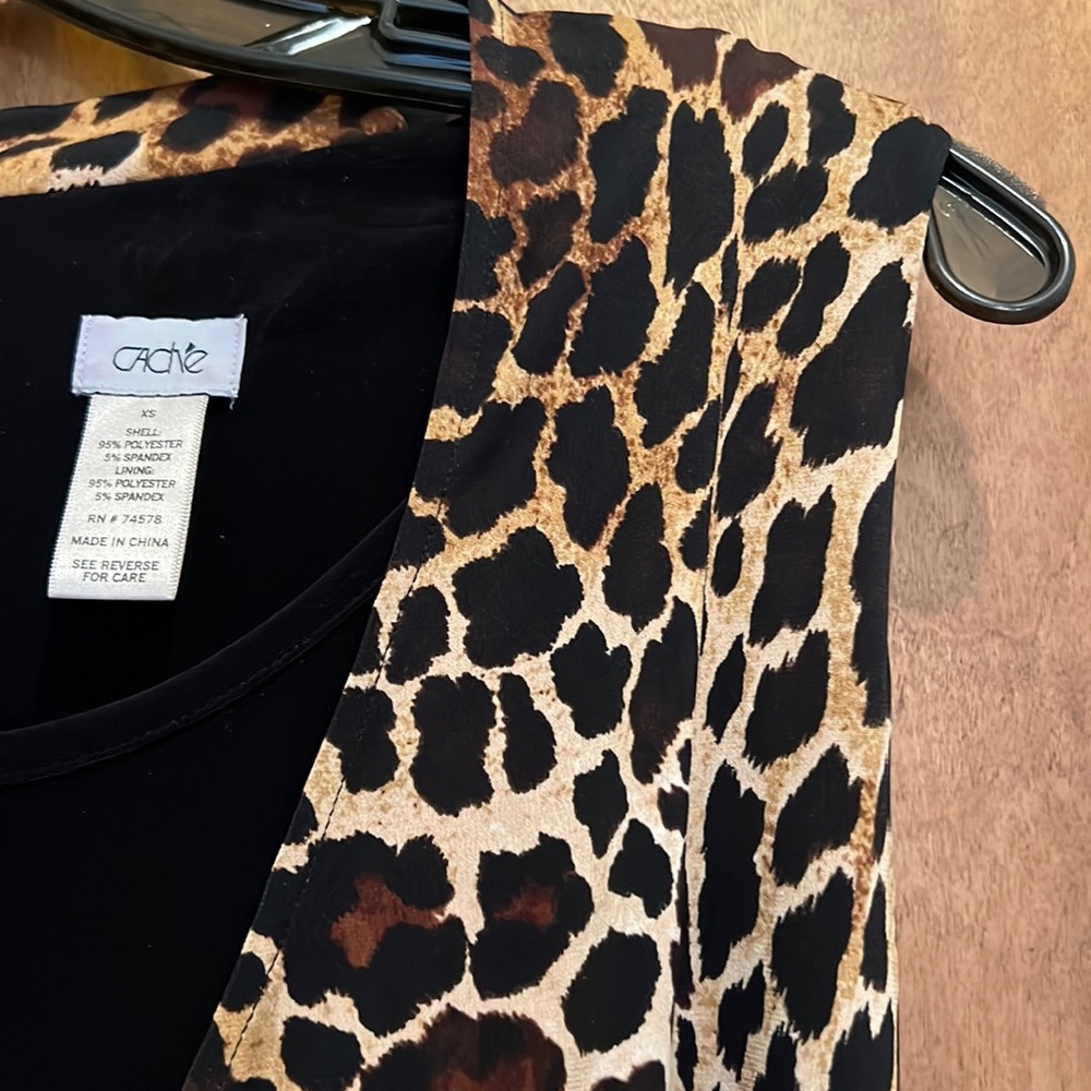 Cache Leopard Print Romper - image 4